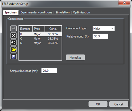 EELS Advisor Simulate Tool