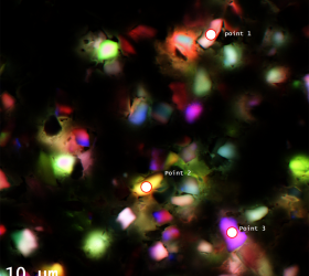 Cathodoluminescence image of paint pigment