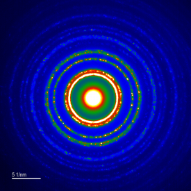 Artifact-free selected area electron diffraction of Au particles without beam stop with ClearView