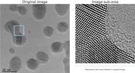 High resolution lattice imaging of Au nanoparticles