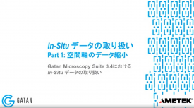 GMS 3.4におけるIn-Situデータの取り扱い：In-Situデータの取り扱い、Part 1-空間軸のデータ縮小