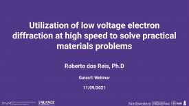 Utilization of low voltage electron diffraction at high speed to solve practical materials problems