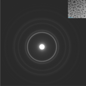 Diffraction without artifacts for gold on carbon sample