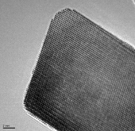 HREM image of active catalytic nanoparticle of ceria zirconia