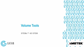 4D STEM volume tools