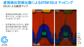 エネルギー損失分光法のデータ取得における直接検出型検出器のアドバンテージ 