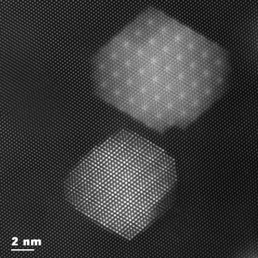 AlPb melt-spun ribbon with 1 - 3% at wt Ga HR-STEM using TEAM 0.5