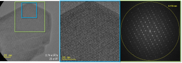 Low dose imaging of a beam-sensitive Zeolite sample