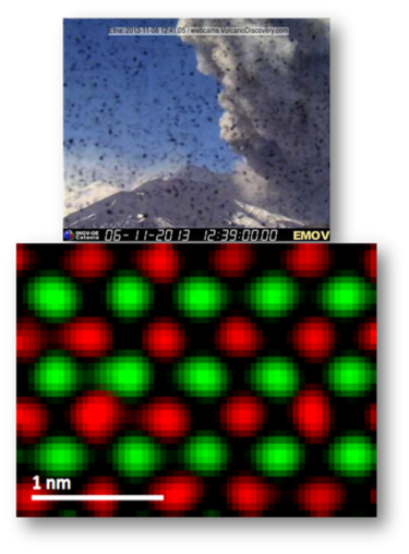 First atomic EELS map acquired during volcano eruption