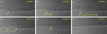 High resolution observations of interface dynamics using a direct electron detection camera