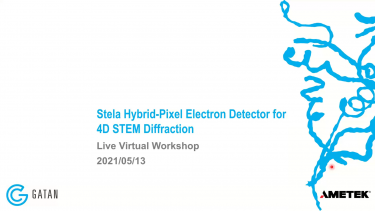Live Virtual Workshop: Stela Hybrid Pixel Electron Detector for 4D STEM Diffraction