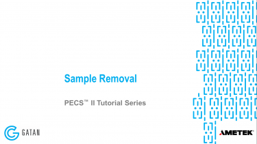 Sample removal with the PECS II