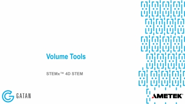 4D STEM volume tools