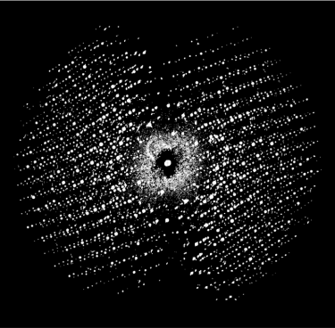 Reciprocal space reconstructed from continuous diffraction tomography data